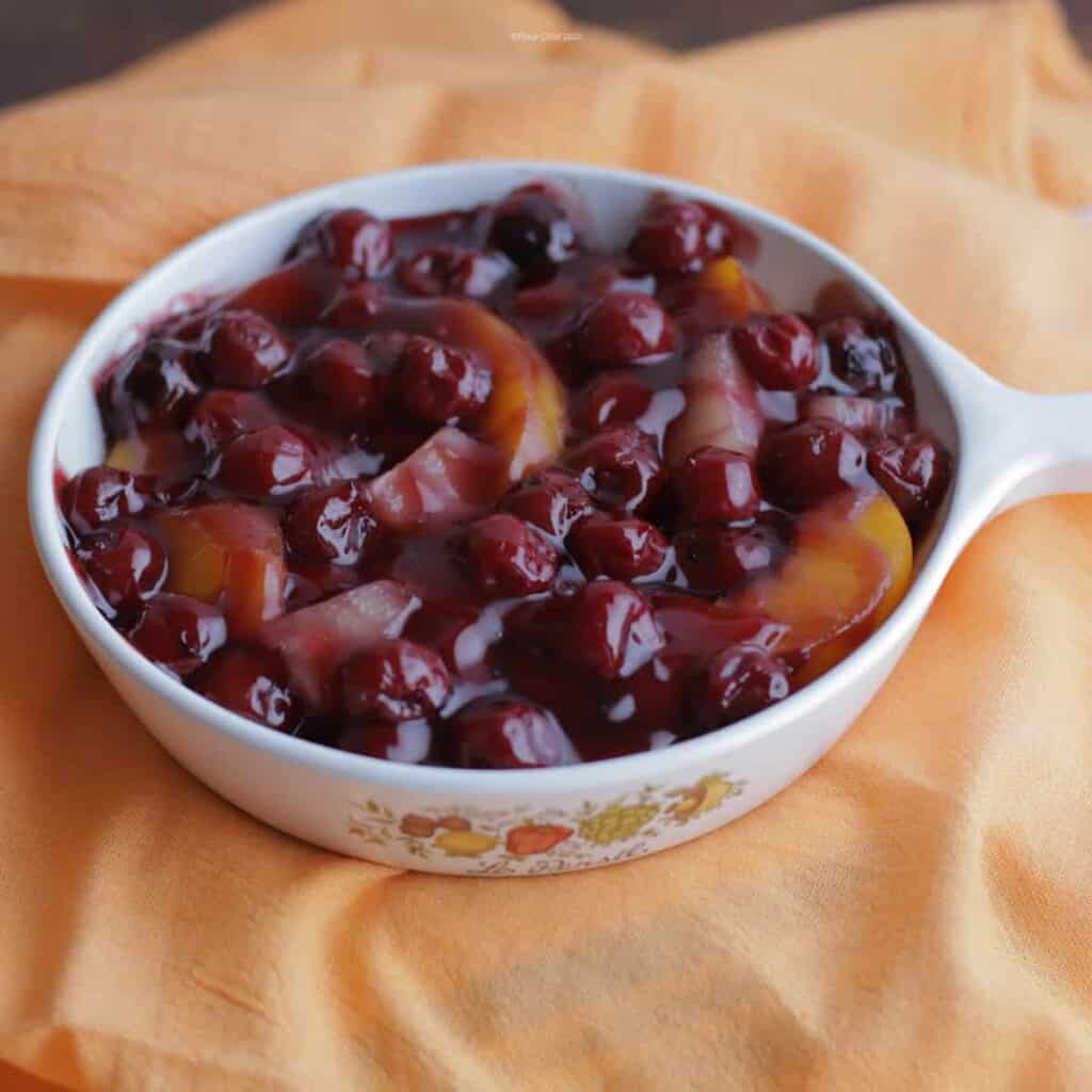 Easy Peach Pineapple Cherry Hot Fruit Compote Flour Child