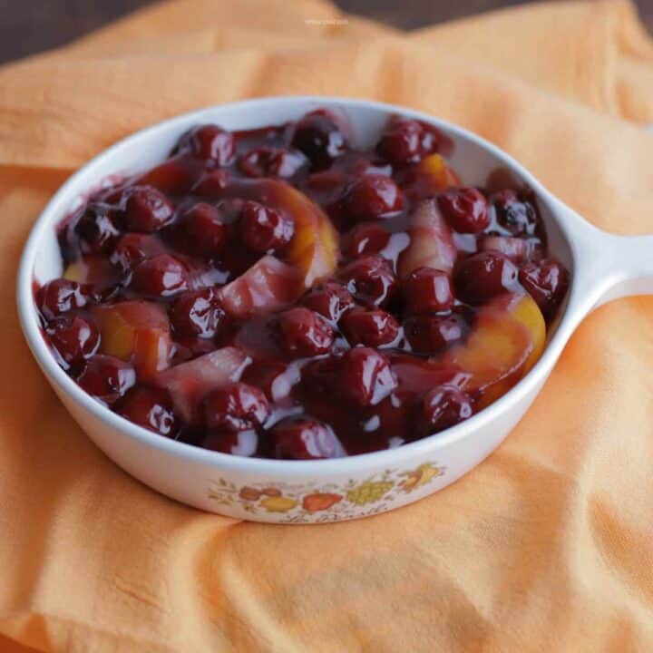 Easy Peach Pineapple Cherry Hot Fruit Compote Flour Child