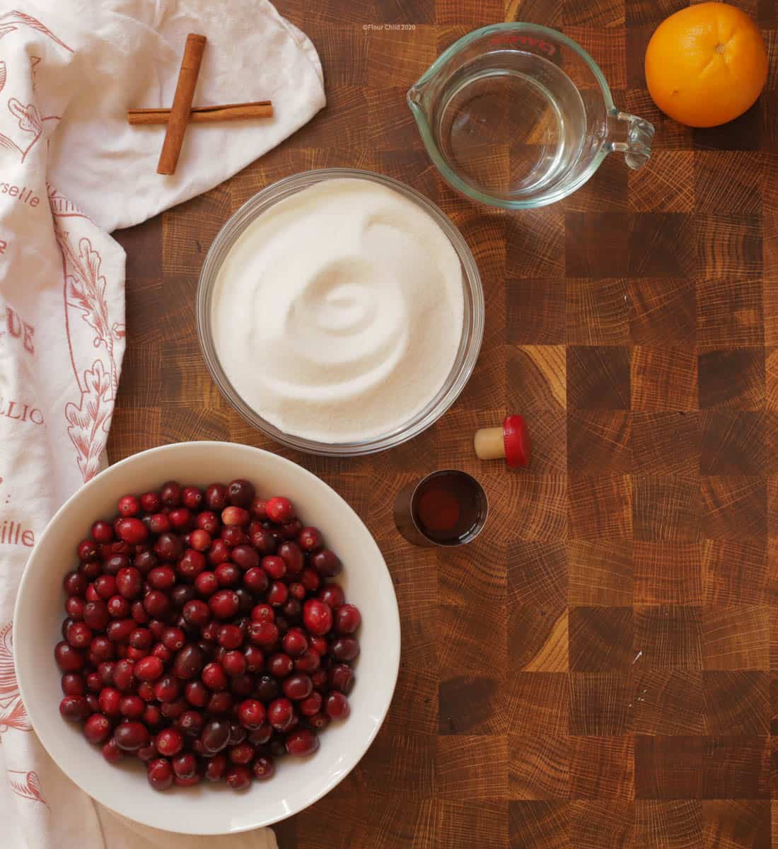 Just a few ingredients are needed for delicious Bourbon Cranberry sauce