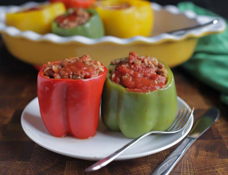 Old Fashioned Stuffed Bell Peppers Recipe - Flour Child