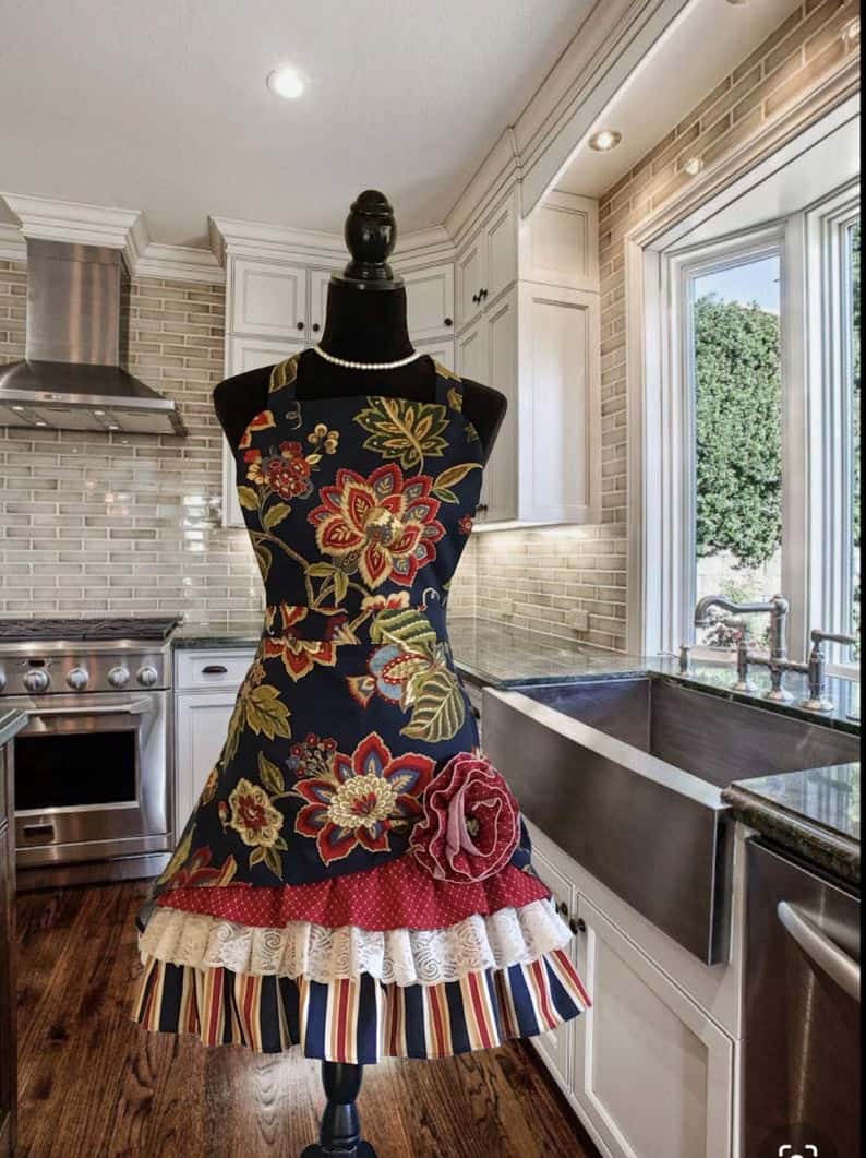 Maroon Floral Petticoat Paron