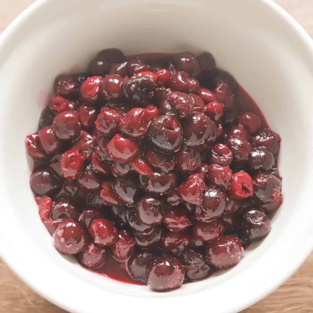 Cherries inside bottom crust